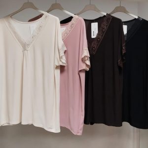 Camiseta licra/encaje 