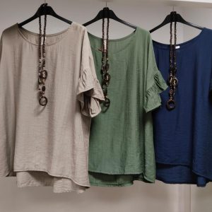 Camisetas mangas volantes/ collar